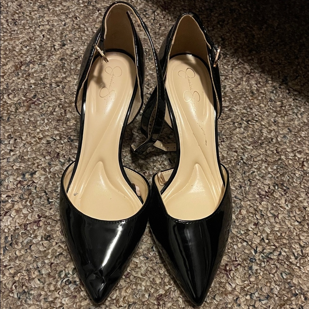 Jessica Simpson Black Patent Heels